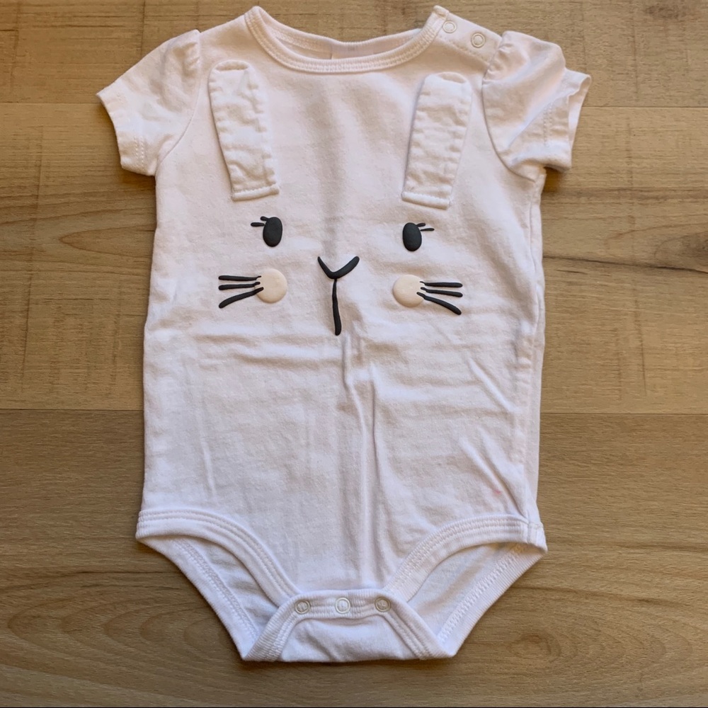 4/$12 White Bunny Onesie